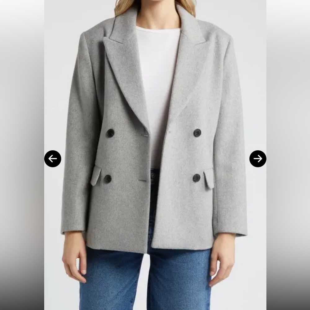 Caslon Double Breasted Gray Blazer — Sz XL